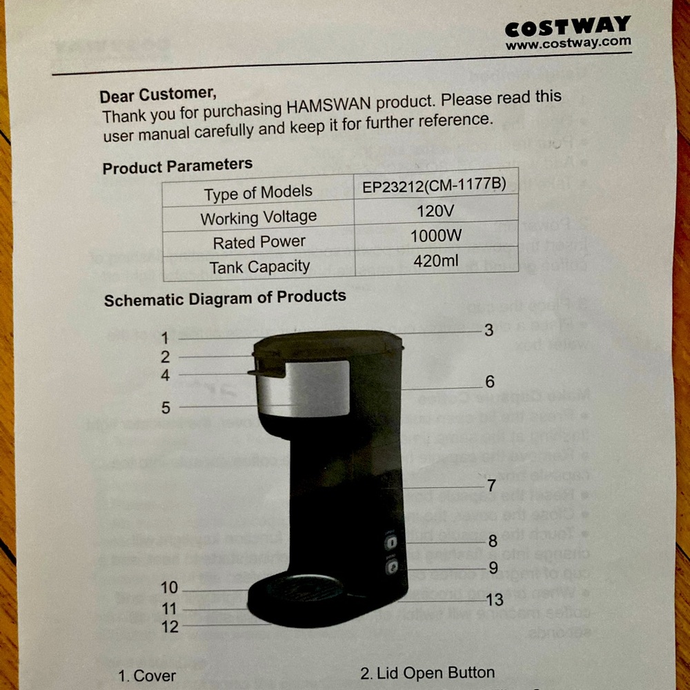 Single Serve Pod Coffee Maker - NEVER USED.